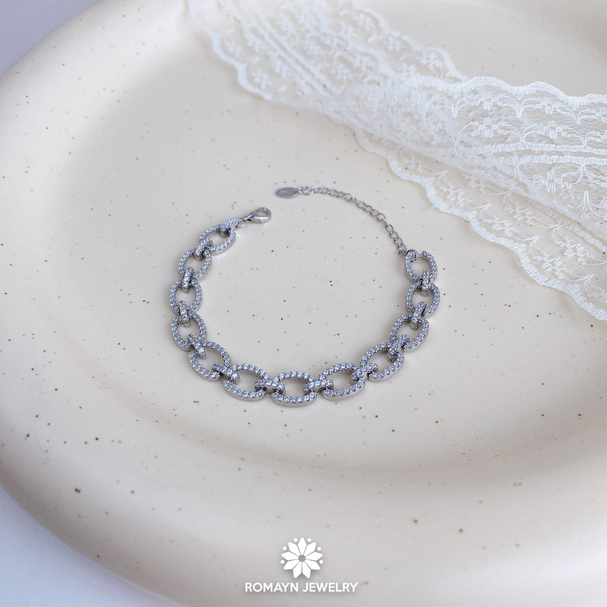 Silver Link Eternity Band