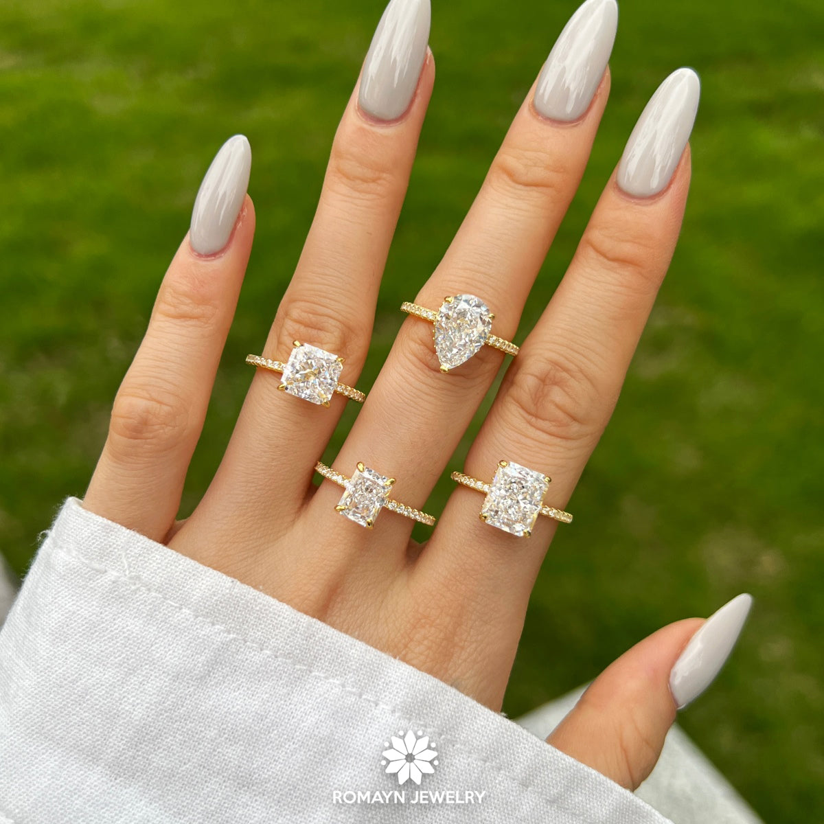 Radiant Cut CZ Ring