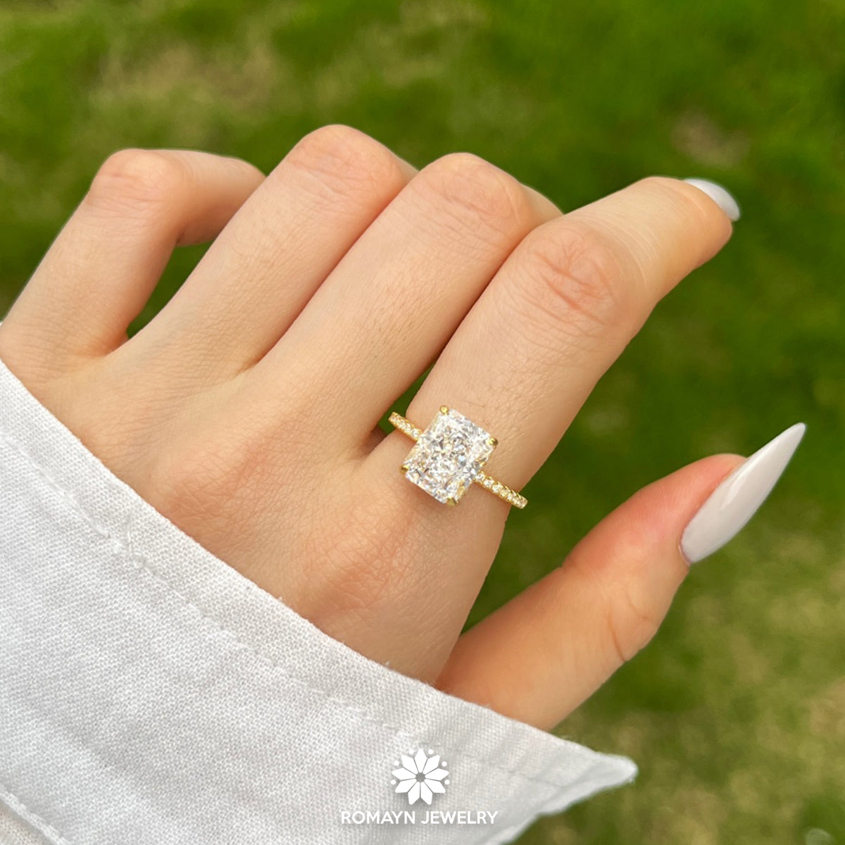 Radiant Cut CZ Ring