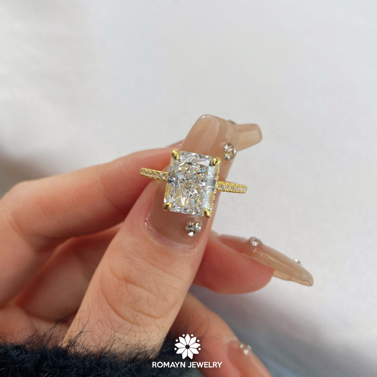 Radiant Cut CZ Ring