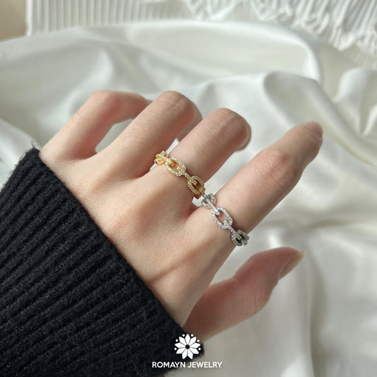 Silver Link Eternity Band