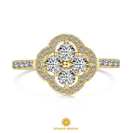 Clover Cubic Zirconia Ring