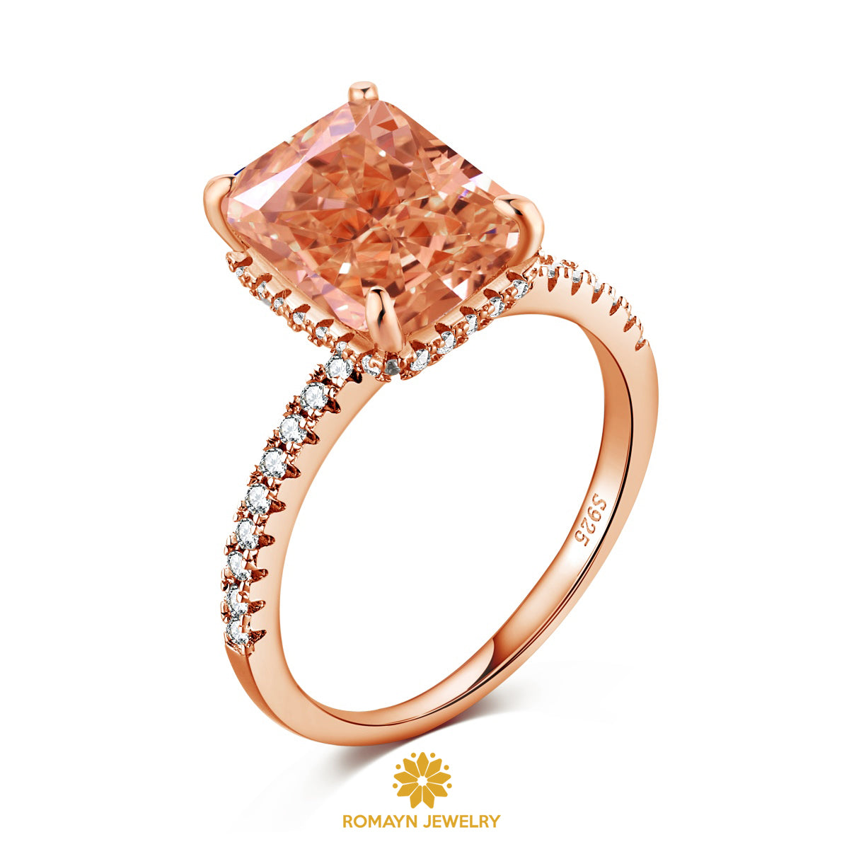 Radiant Cut CZ Ring