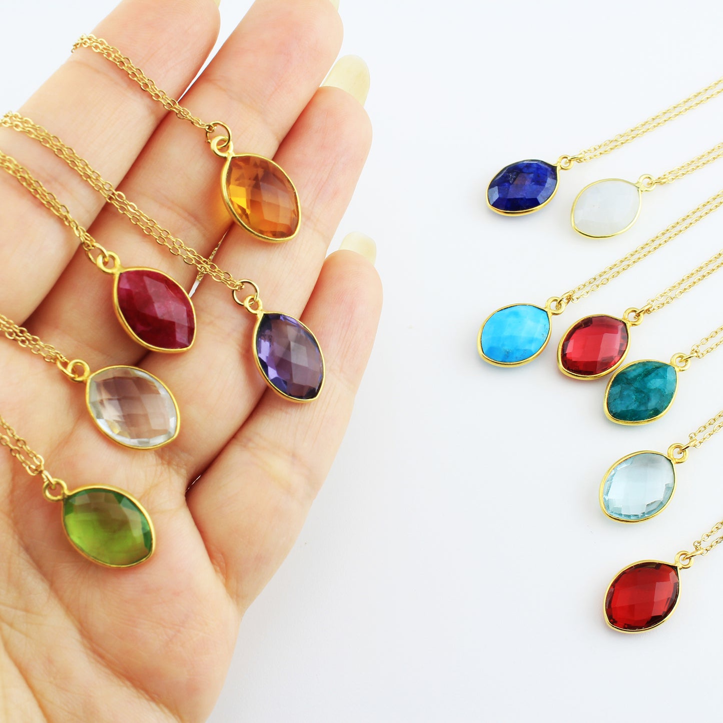 Birthstone Earrings Necklace, Wholesale Price