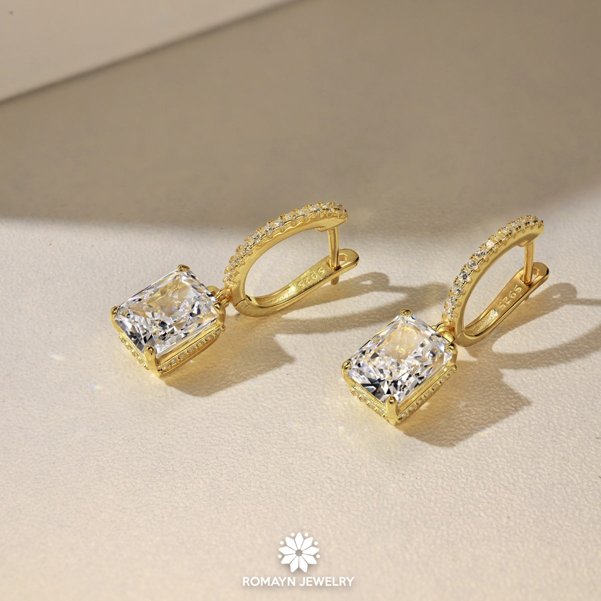 Radiant Cut CZ Earrings