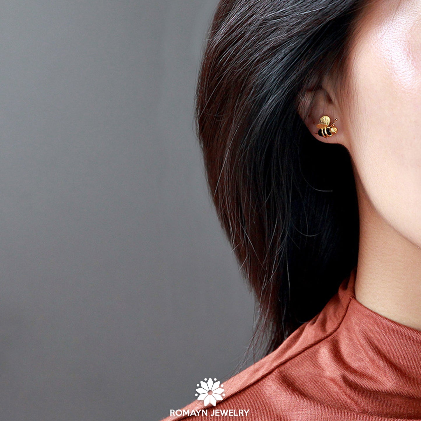 Mini Honey Bee Earrings