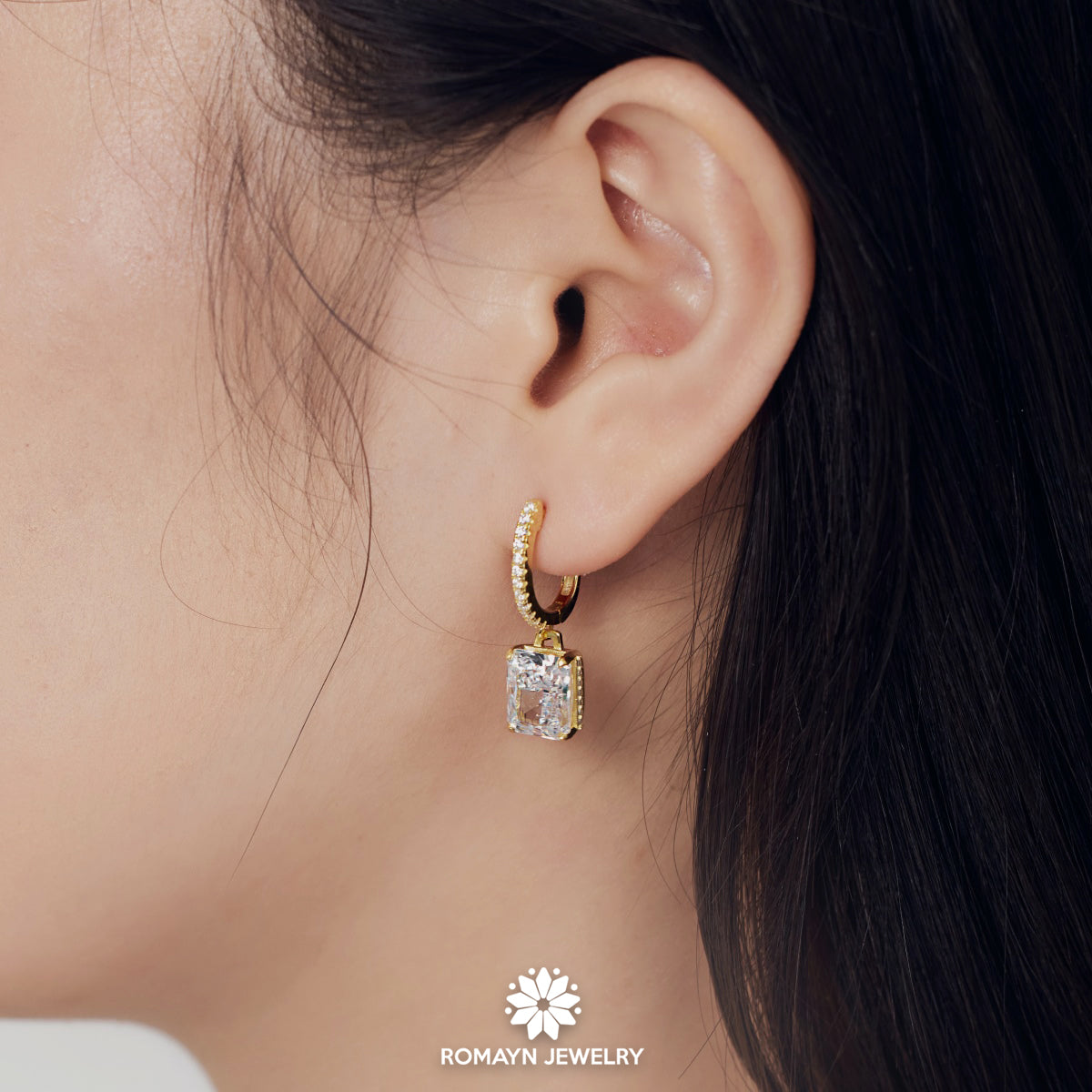 Radiant Cut CZ Earrings