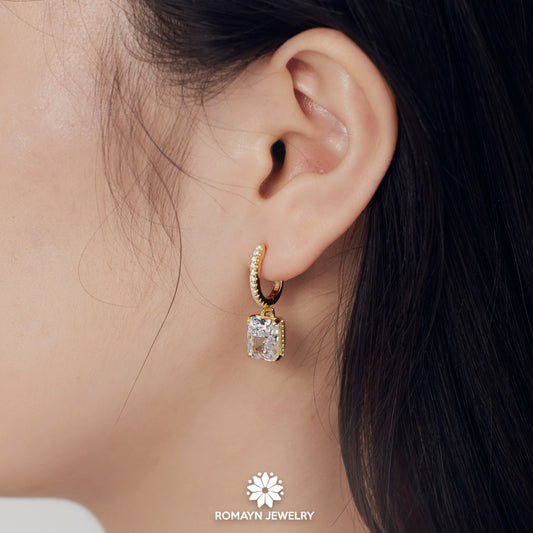 Radiant Cut CZ Earrings