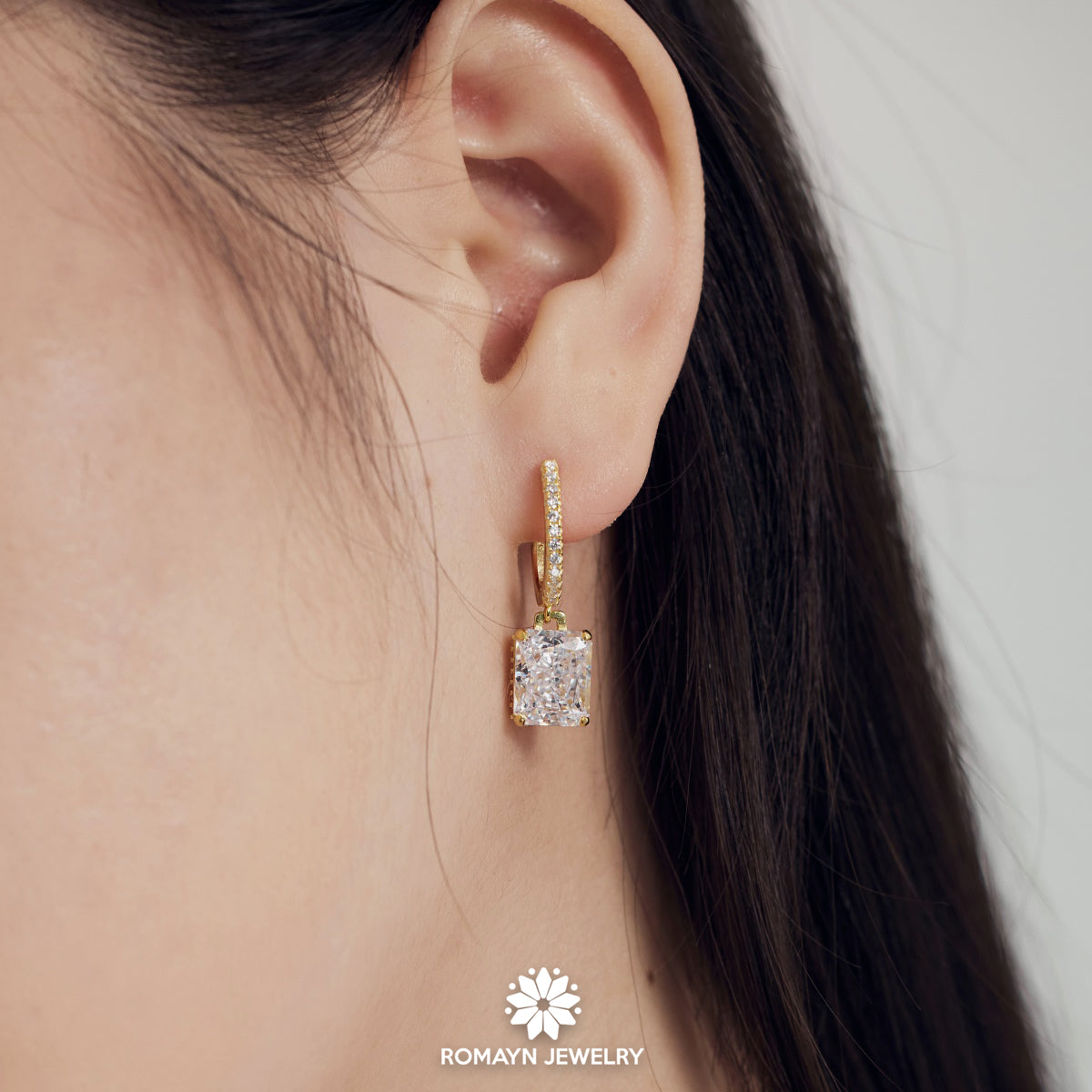 Radiant Cut CZ Earrings