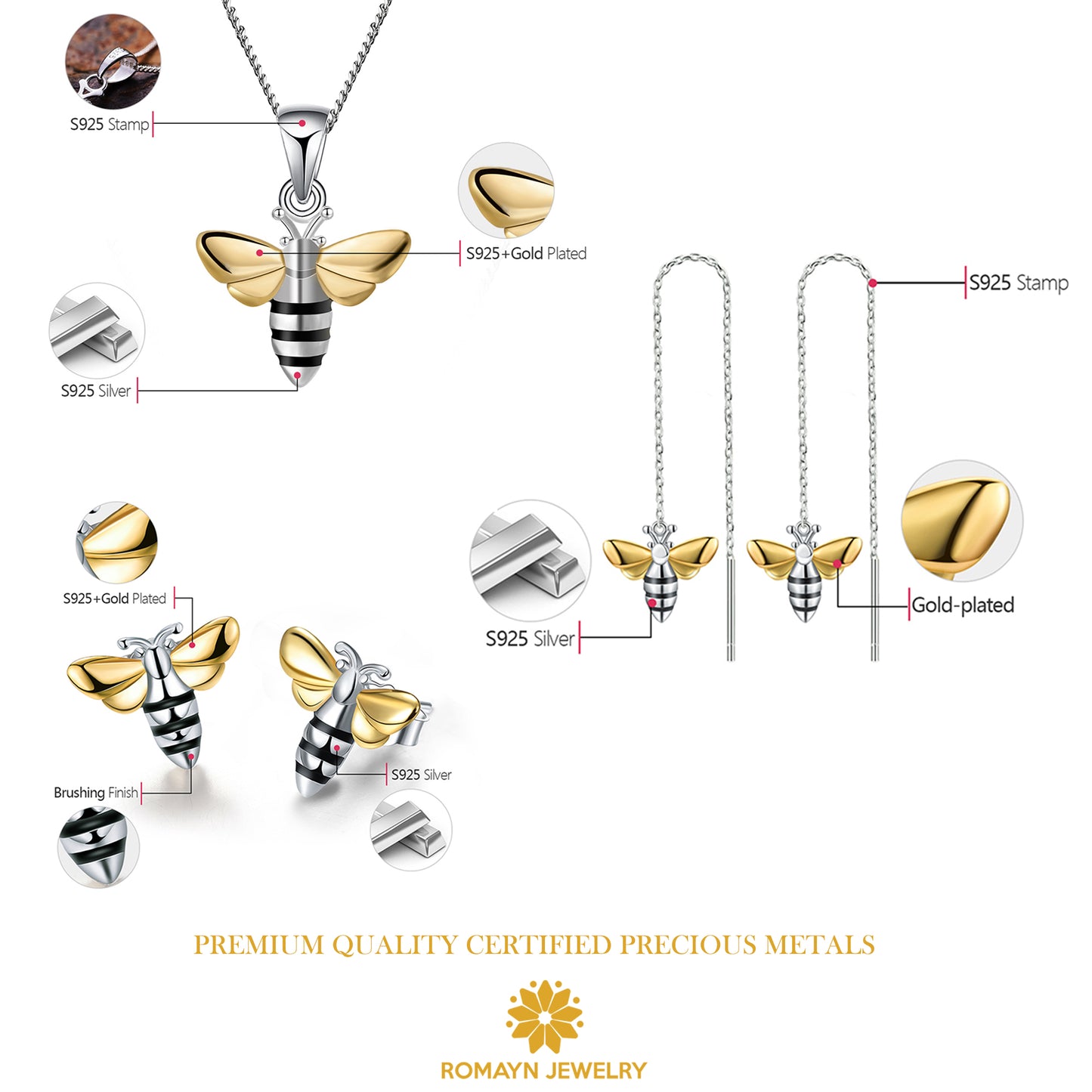 Mini Bee Necklace