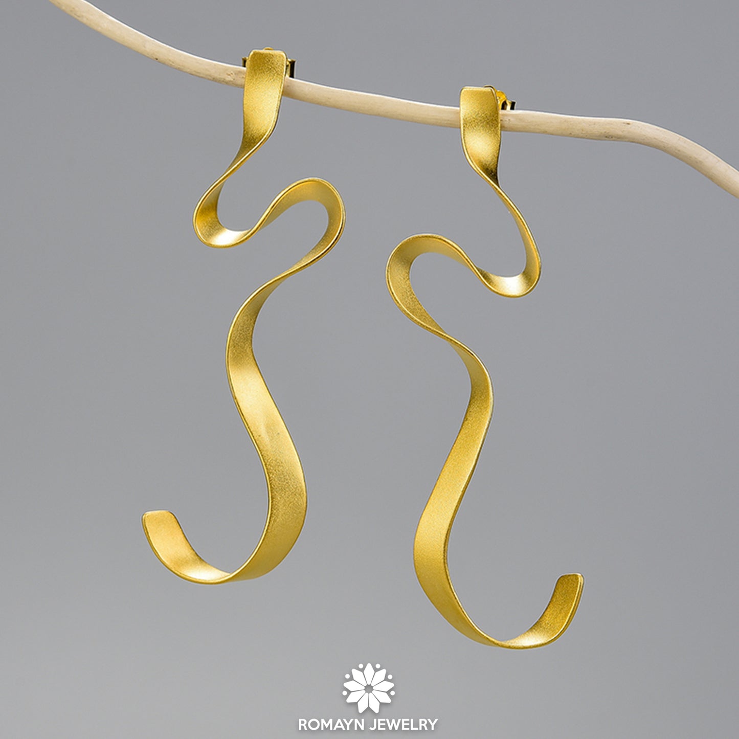 Spiral Curved Earrings