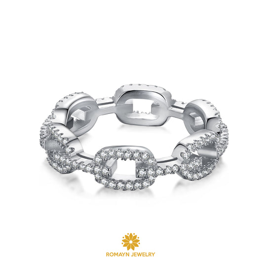 Silver Link Eternity Band