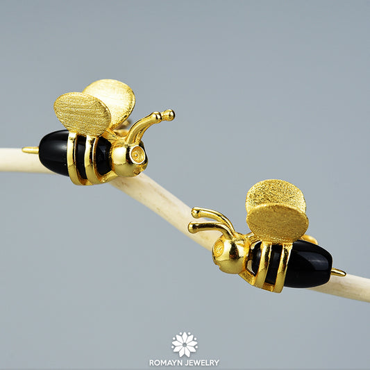 Mini Honey Bee Earrings