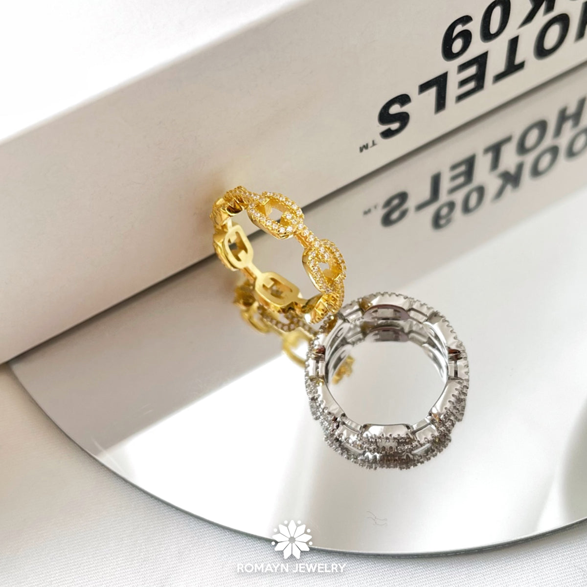 Silver Link Eternity Band