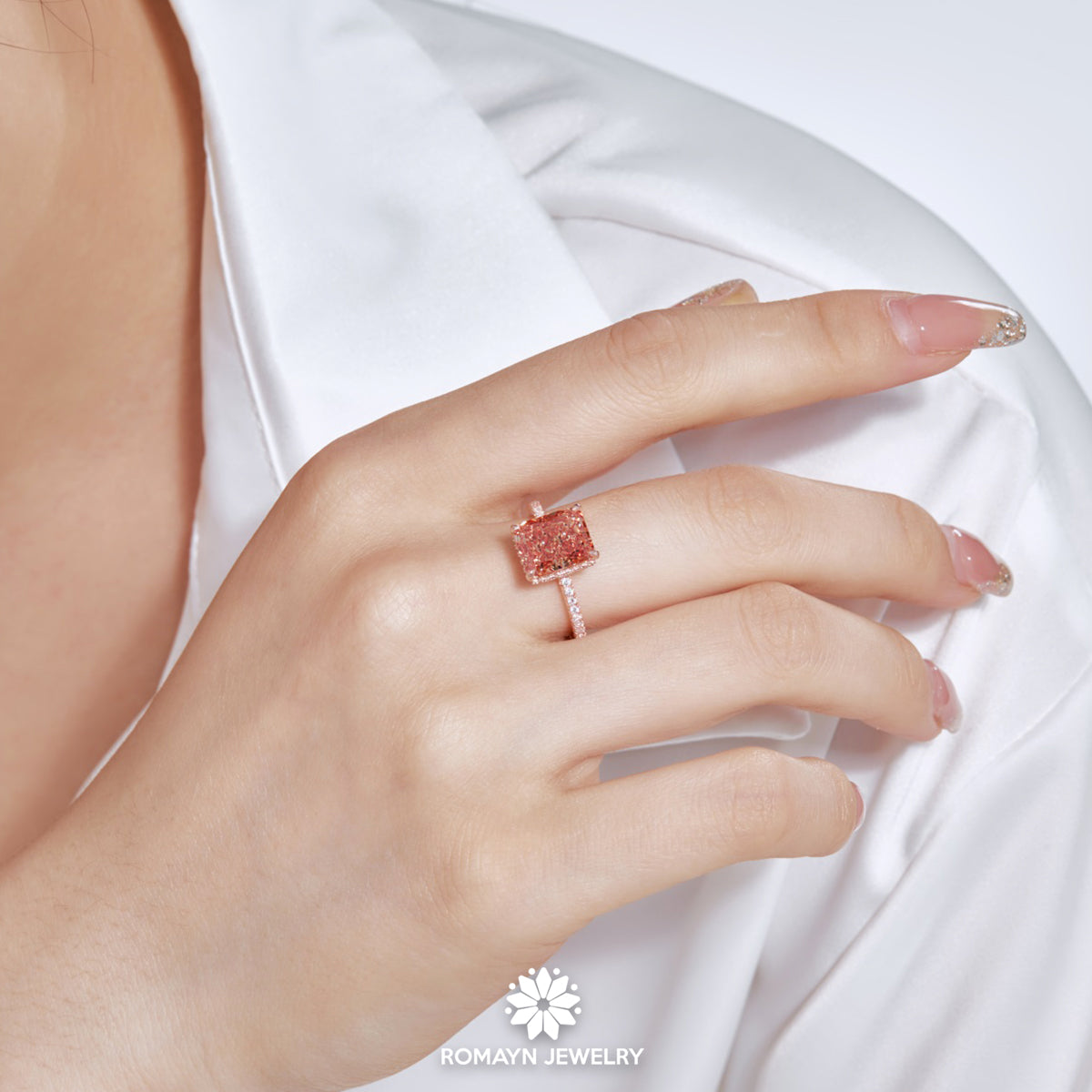 Radiant Cut CZ Ring