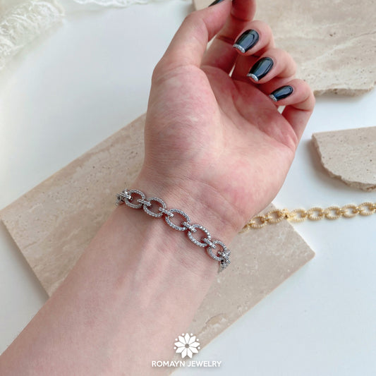 Silver Link Eternity Bracelet
