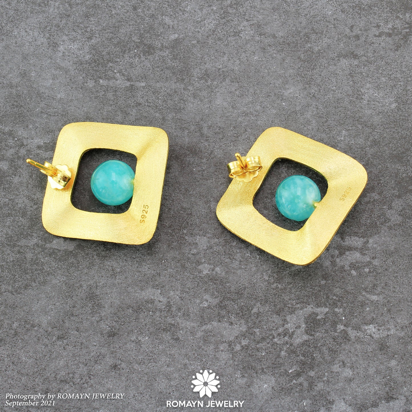 Uneven Amazonite Earrings
