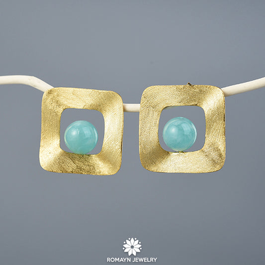 Uneven Amazonite Earrings