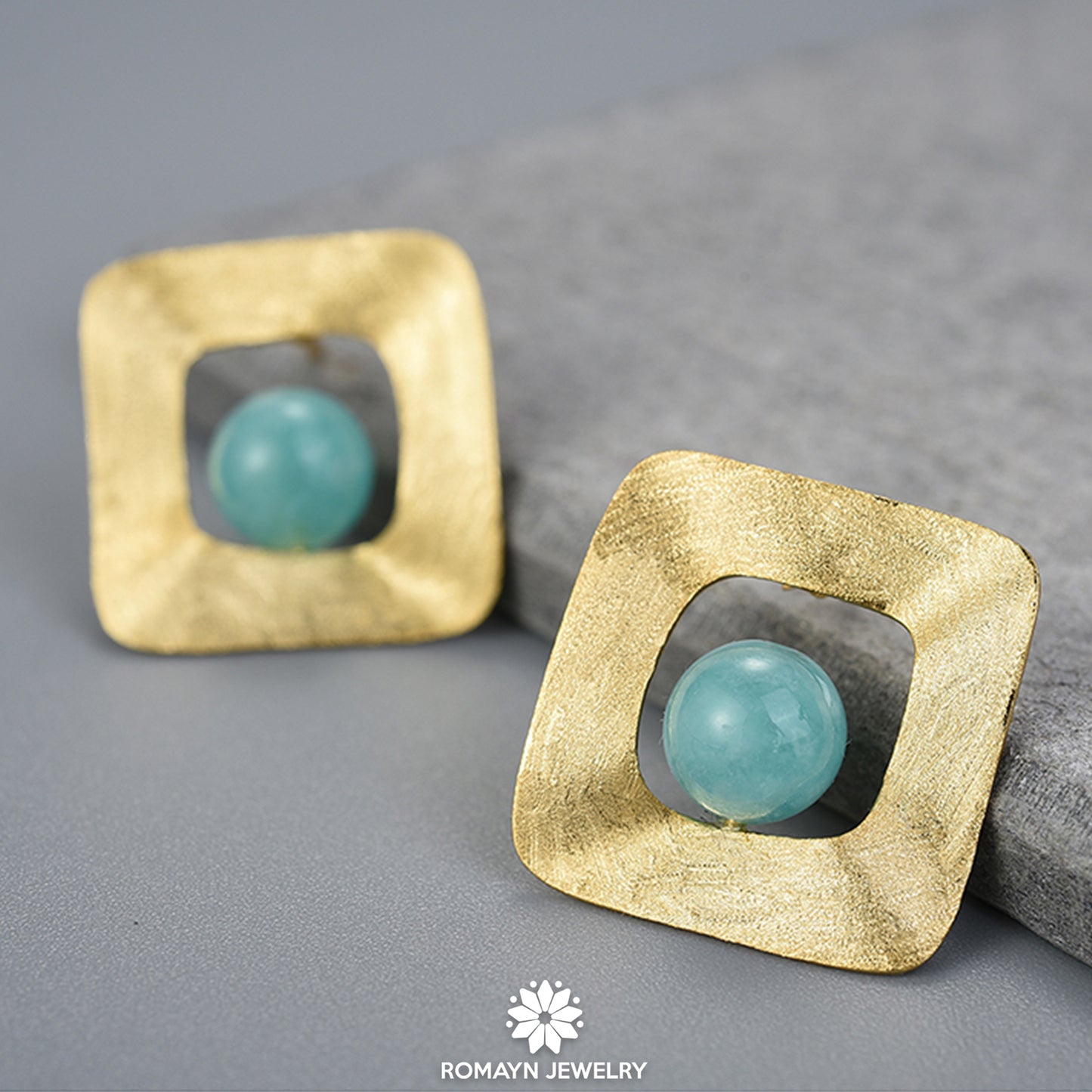 Uneven Amazonite Earrings