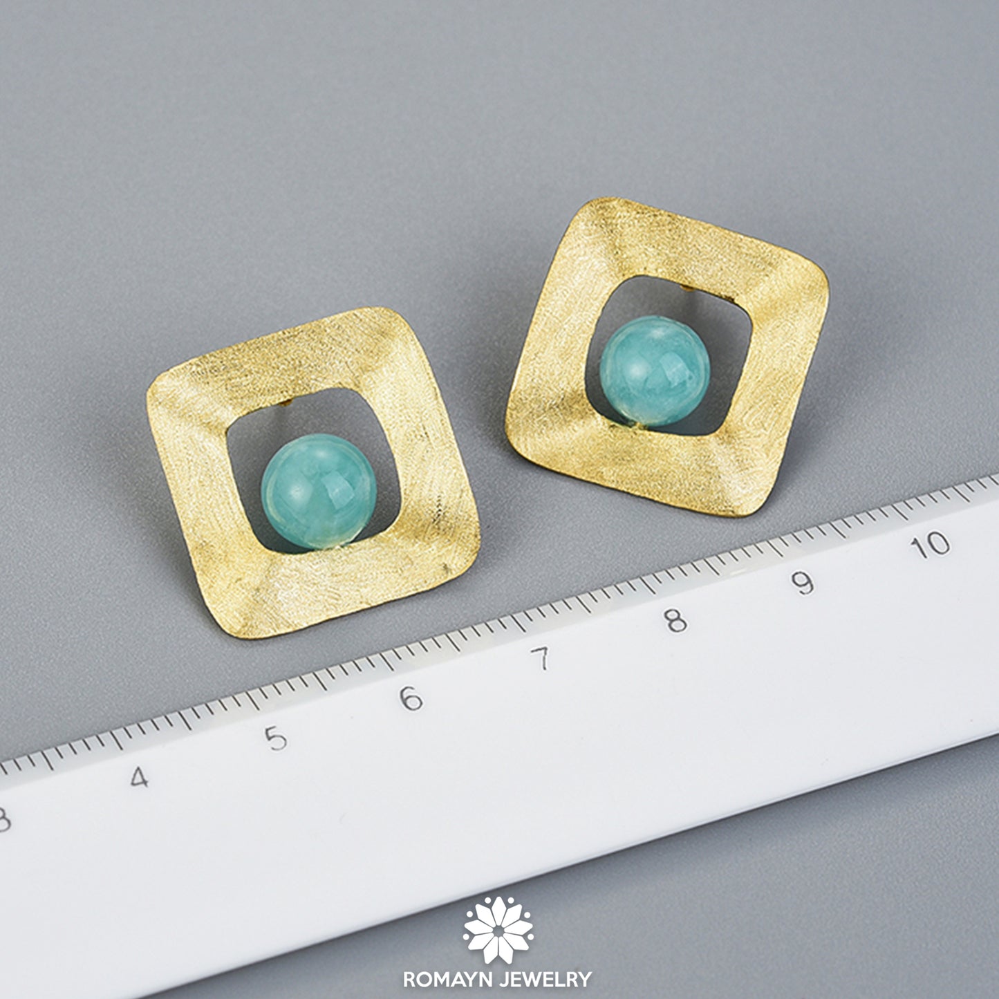 Uneven Amazonite Earrings