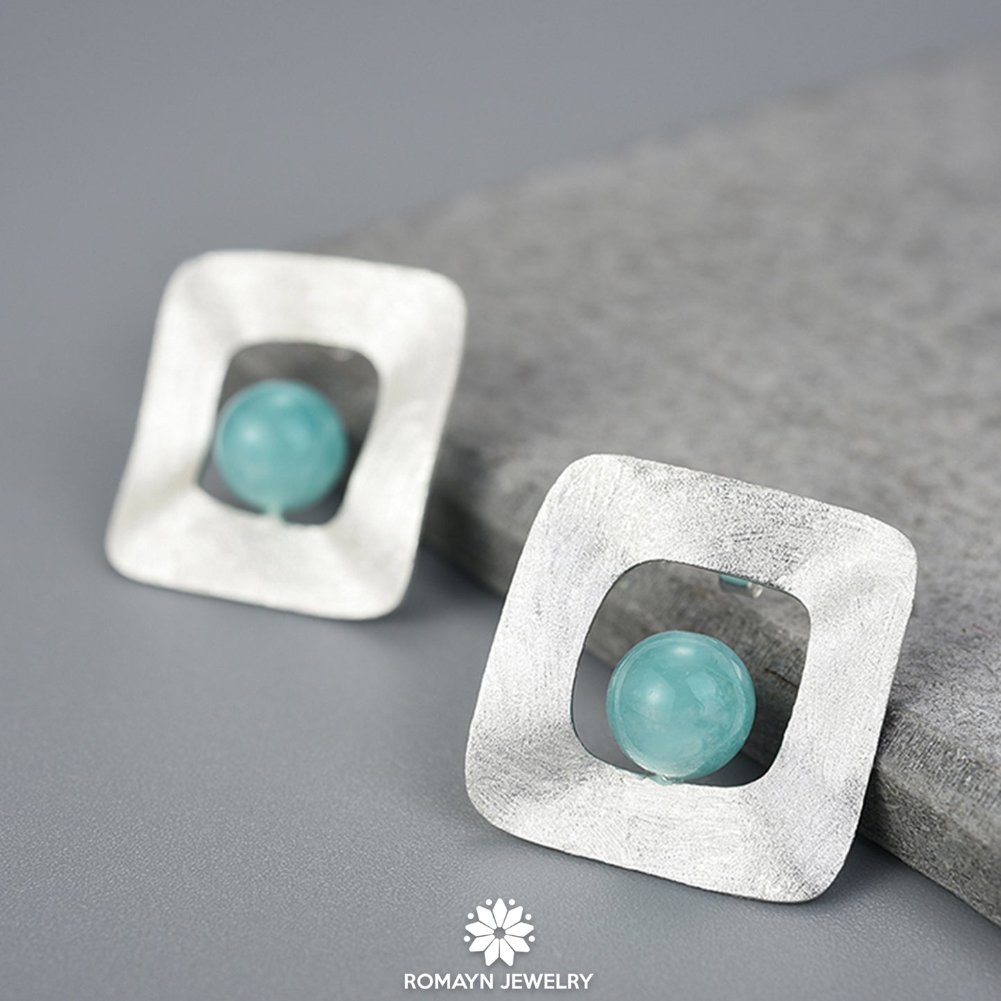 Uneven Amazonite Earrings
