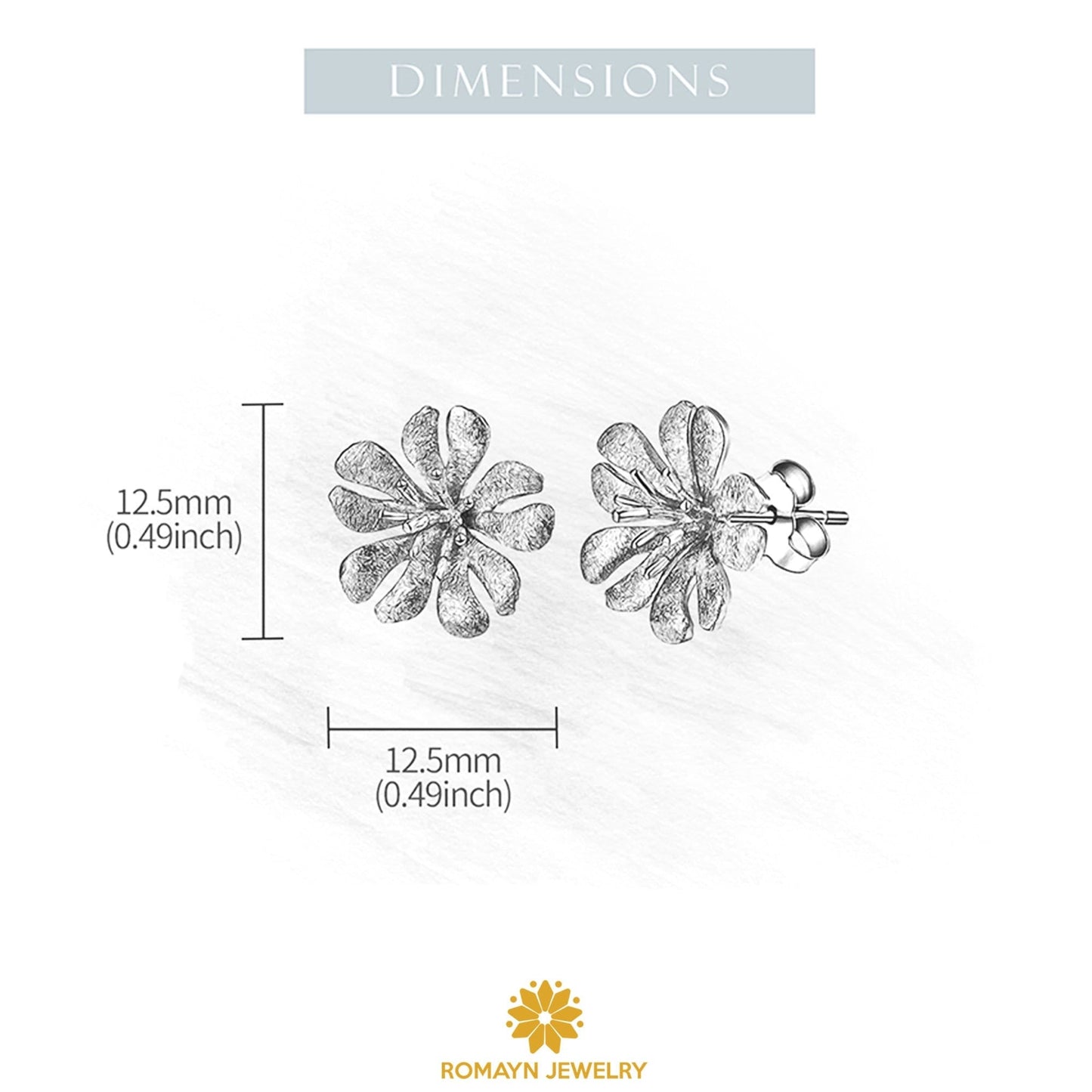 Wild Rose Flower Earrings