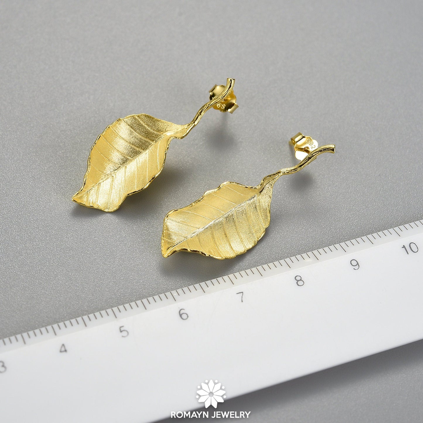 Beech Leaf Stud Earrings