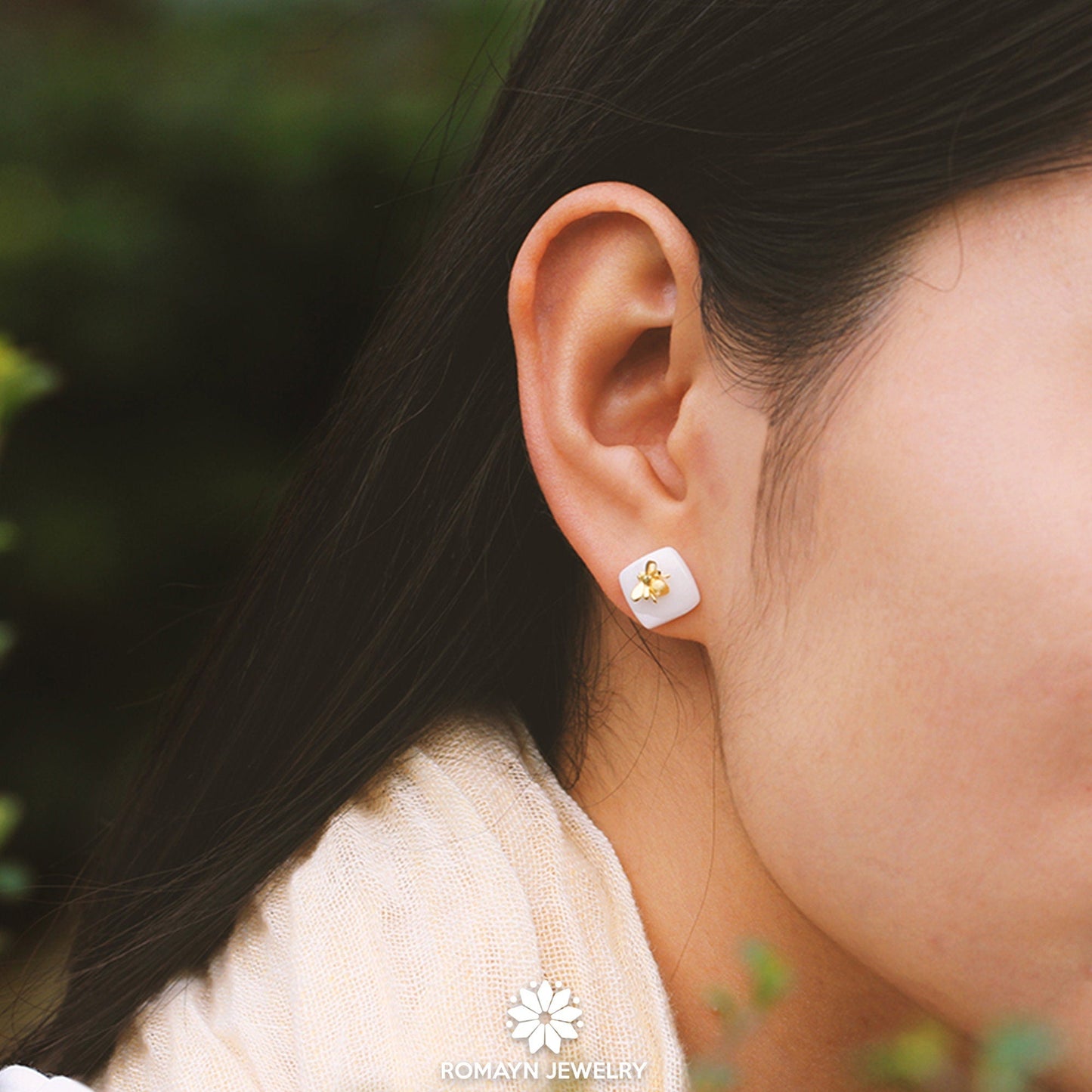 Butterfly Ceramic Earrings, Bee Earrings