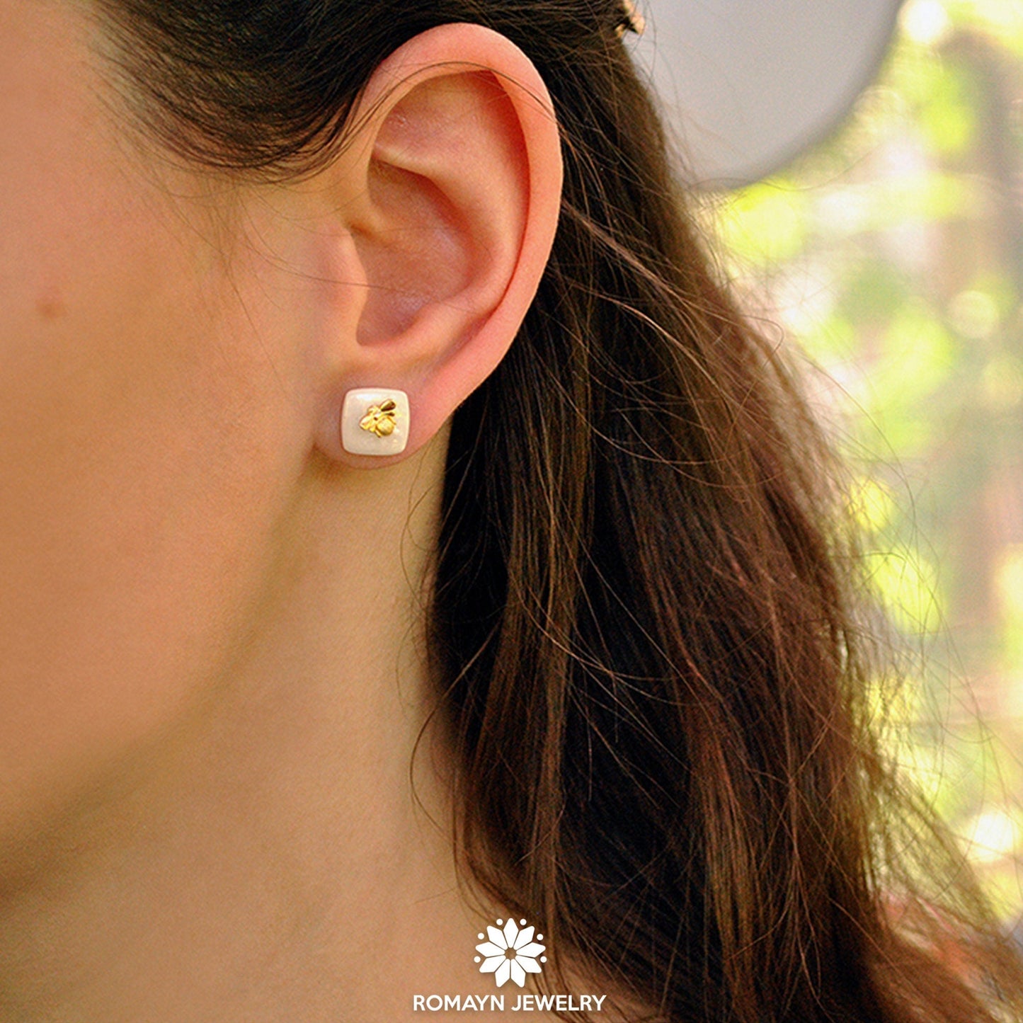 Butterfly Ceramic Earrings, Bee Earrings
