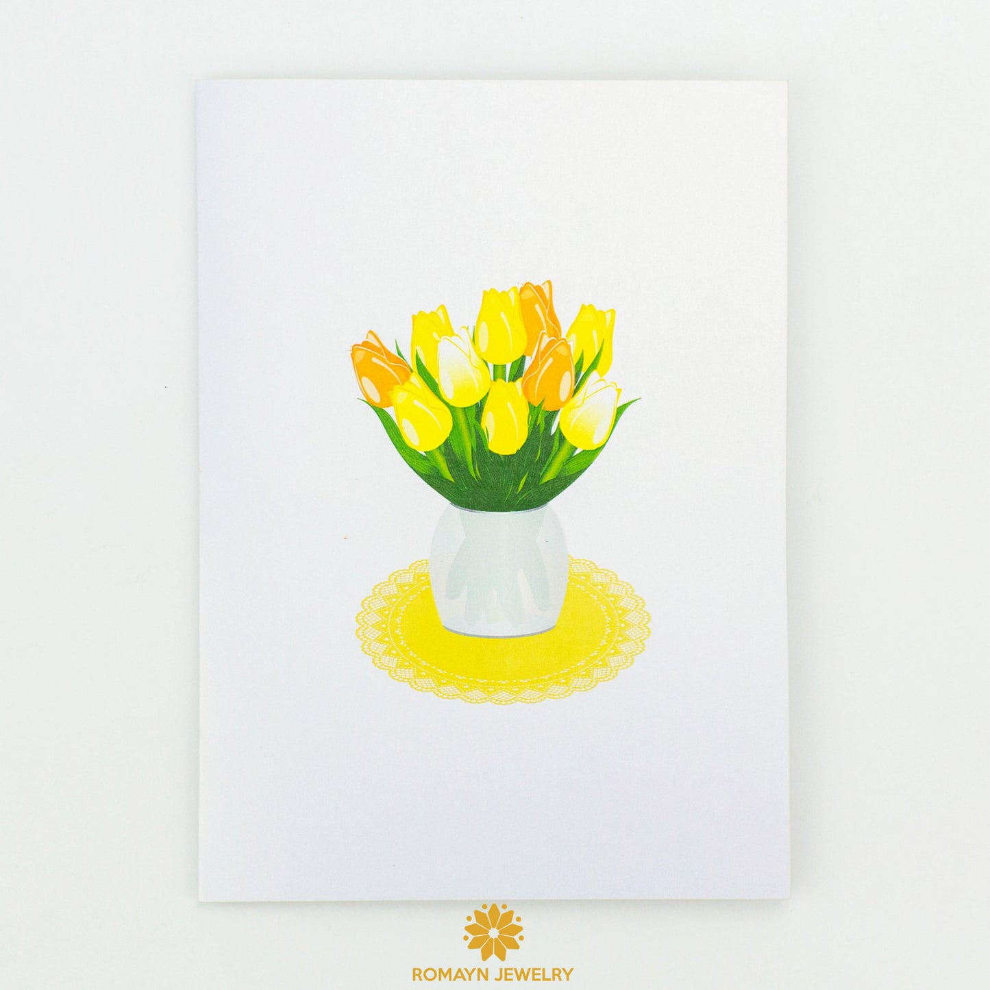 Yellow Tulips Vase Card