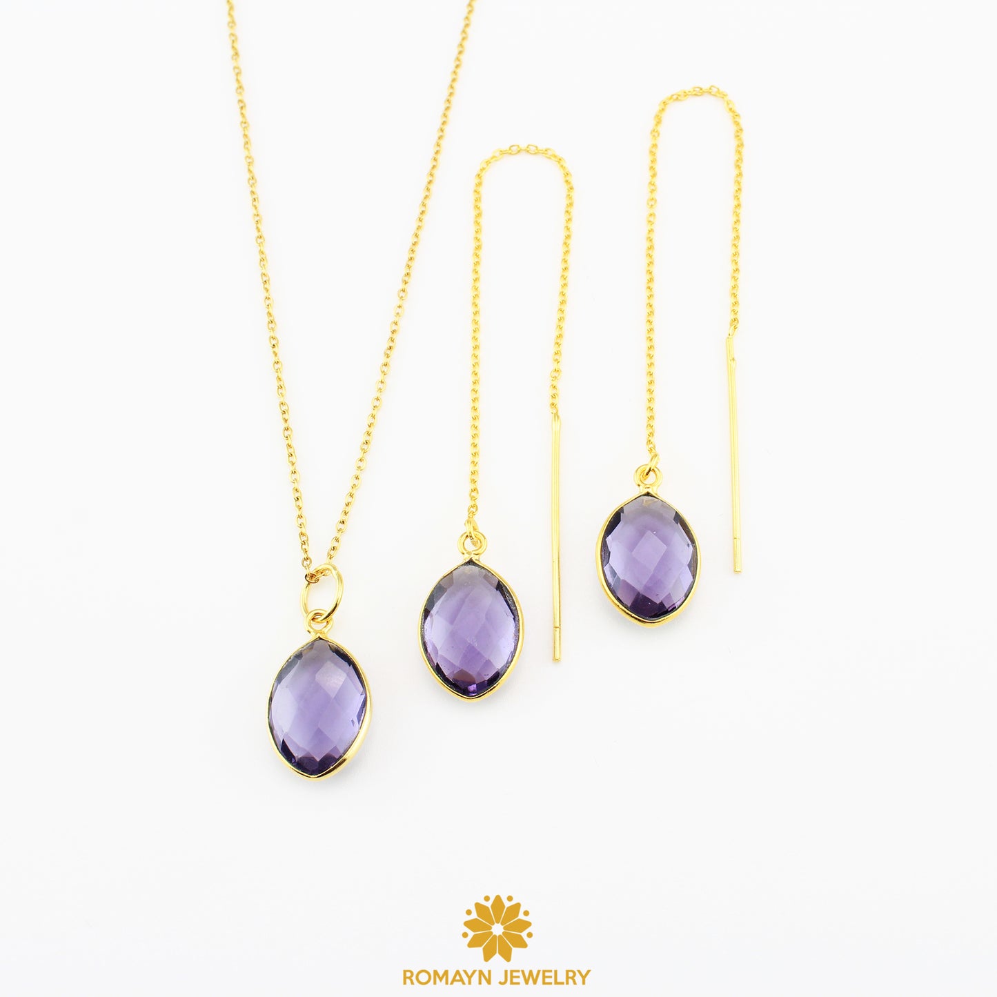 Birthstone Earrings Necklace, Wholesale Price