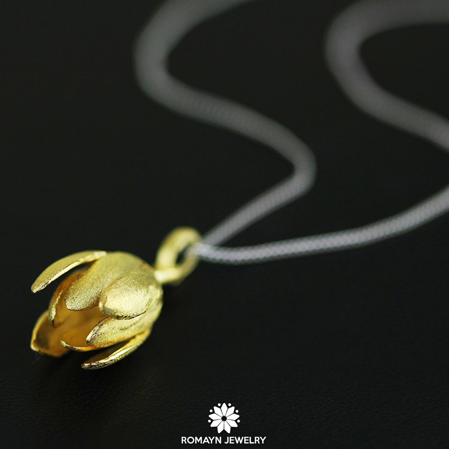 Upside Down Lily Flower Necklace