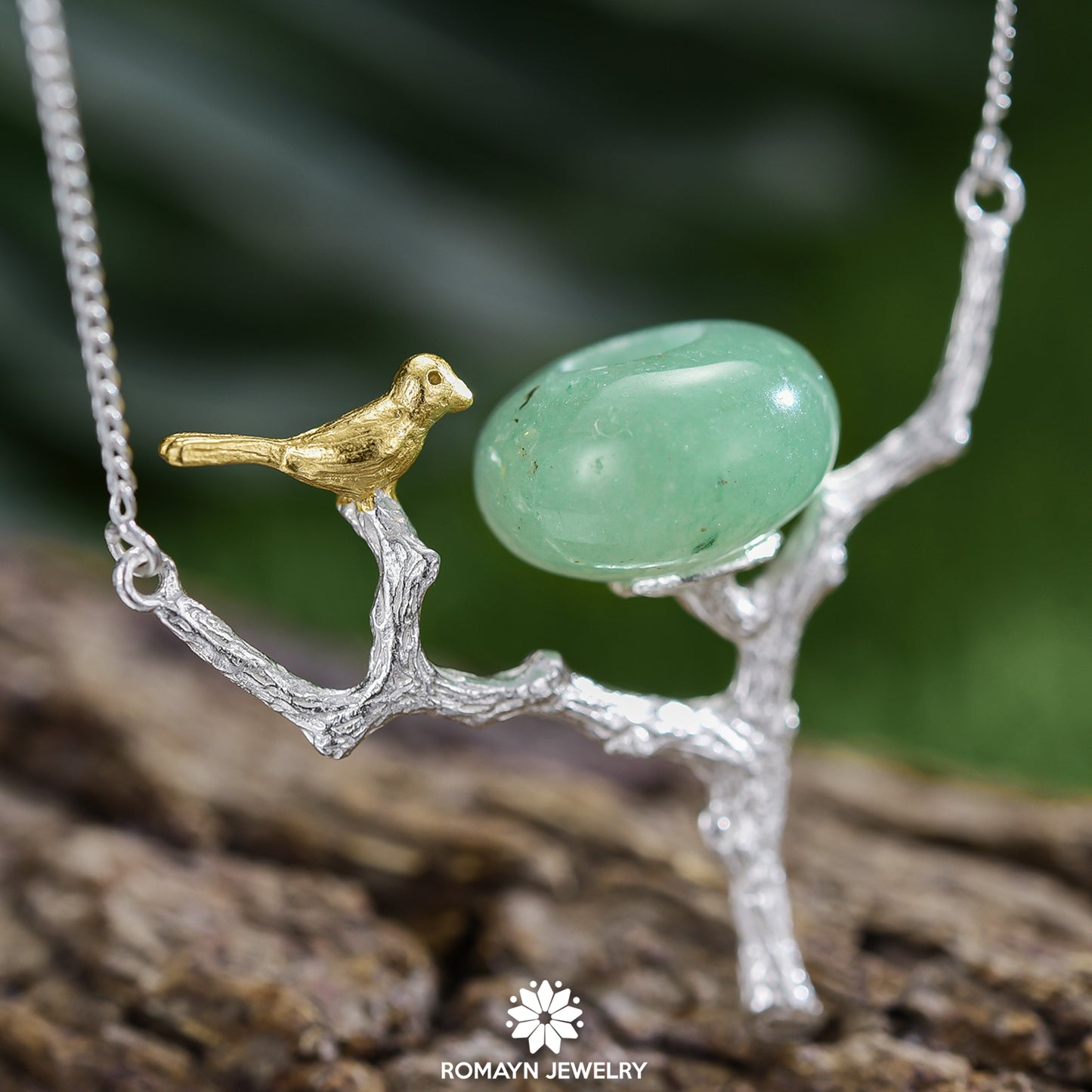 Bird and Nest Necklace