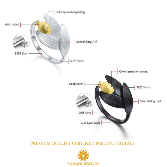 Pomegranate Sterling Silver Ring