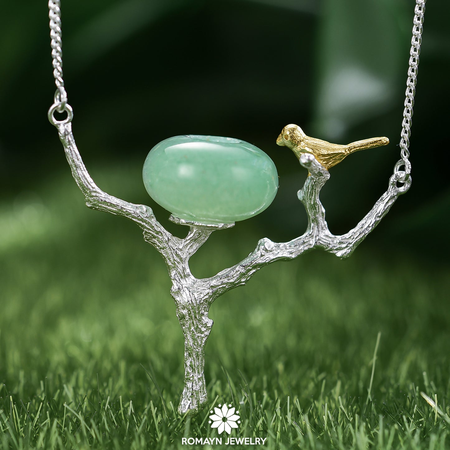 Bird and Nest Necklace