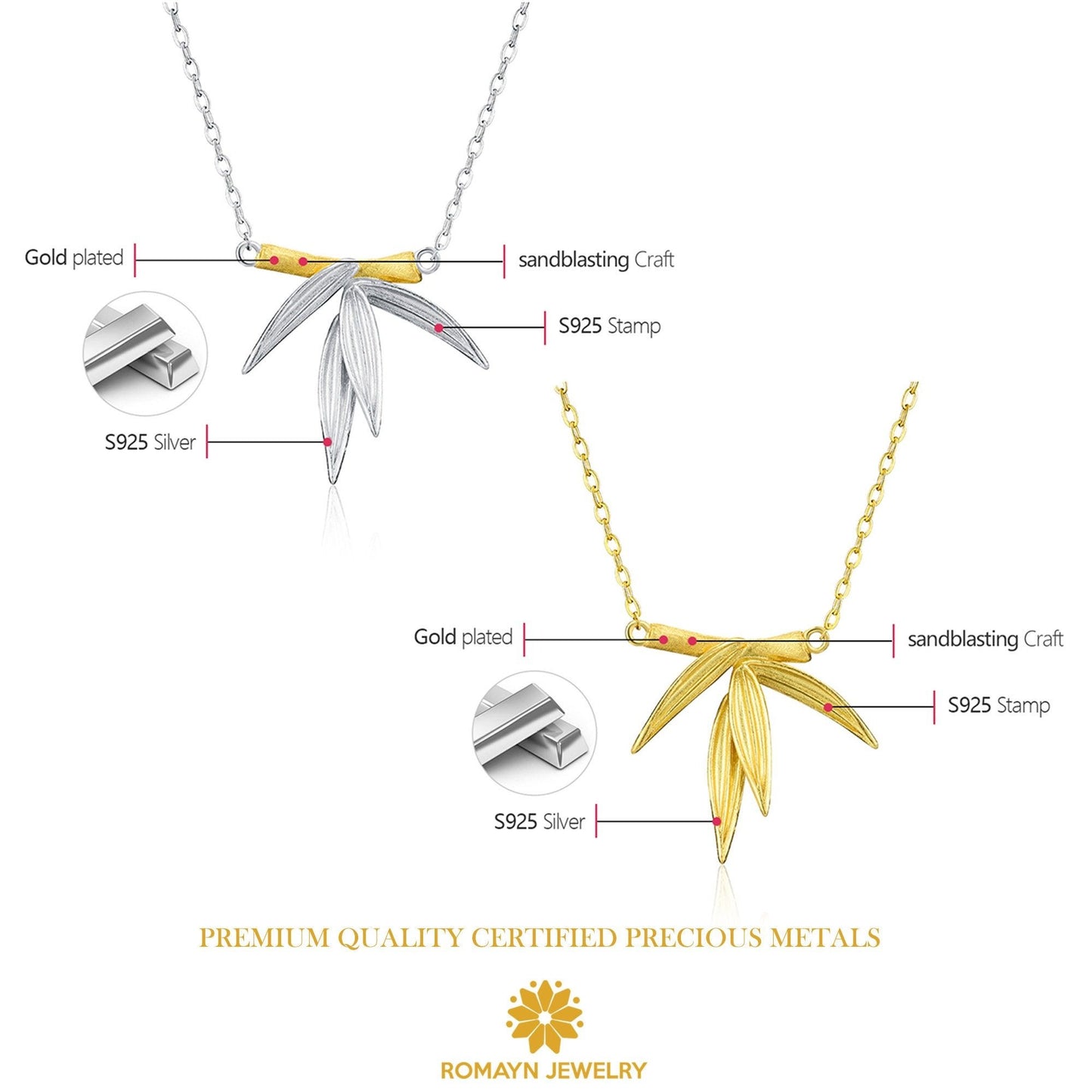 Bamboo Leaves Necklace