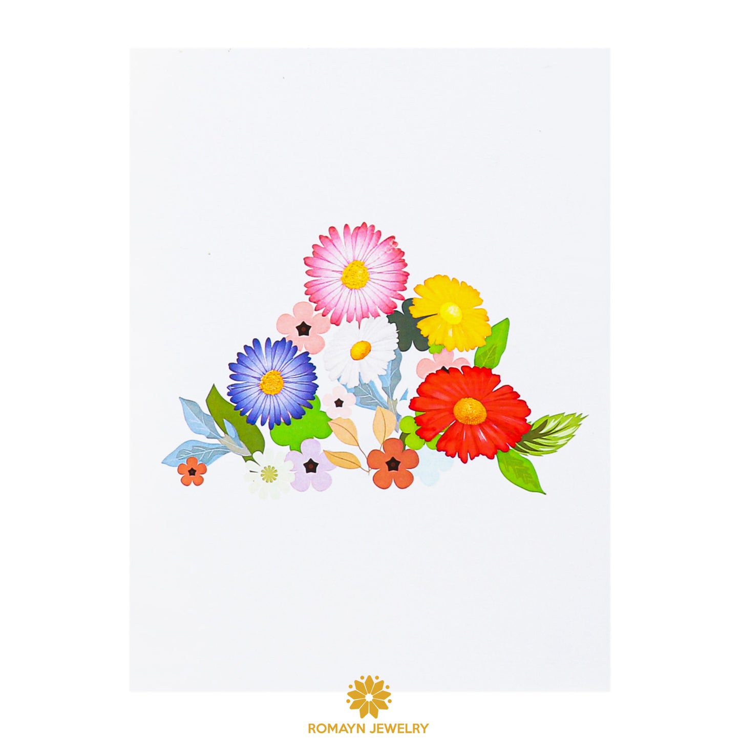 Colorful Daisy Vase Card