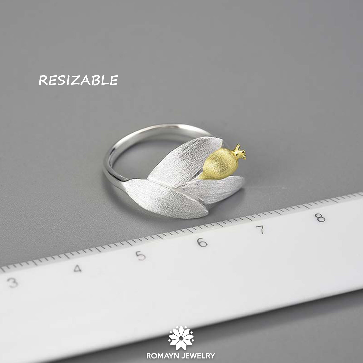 Pomegranate Sterling Silver Ring