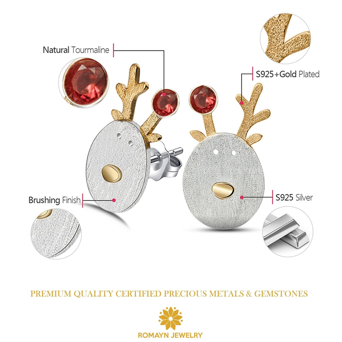 Christmas Deer Earrings