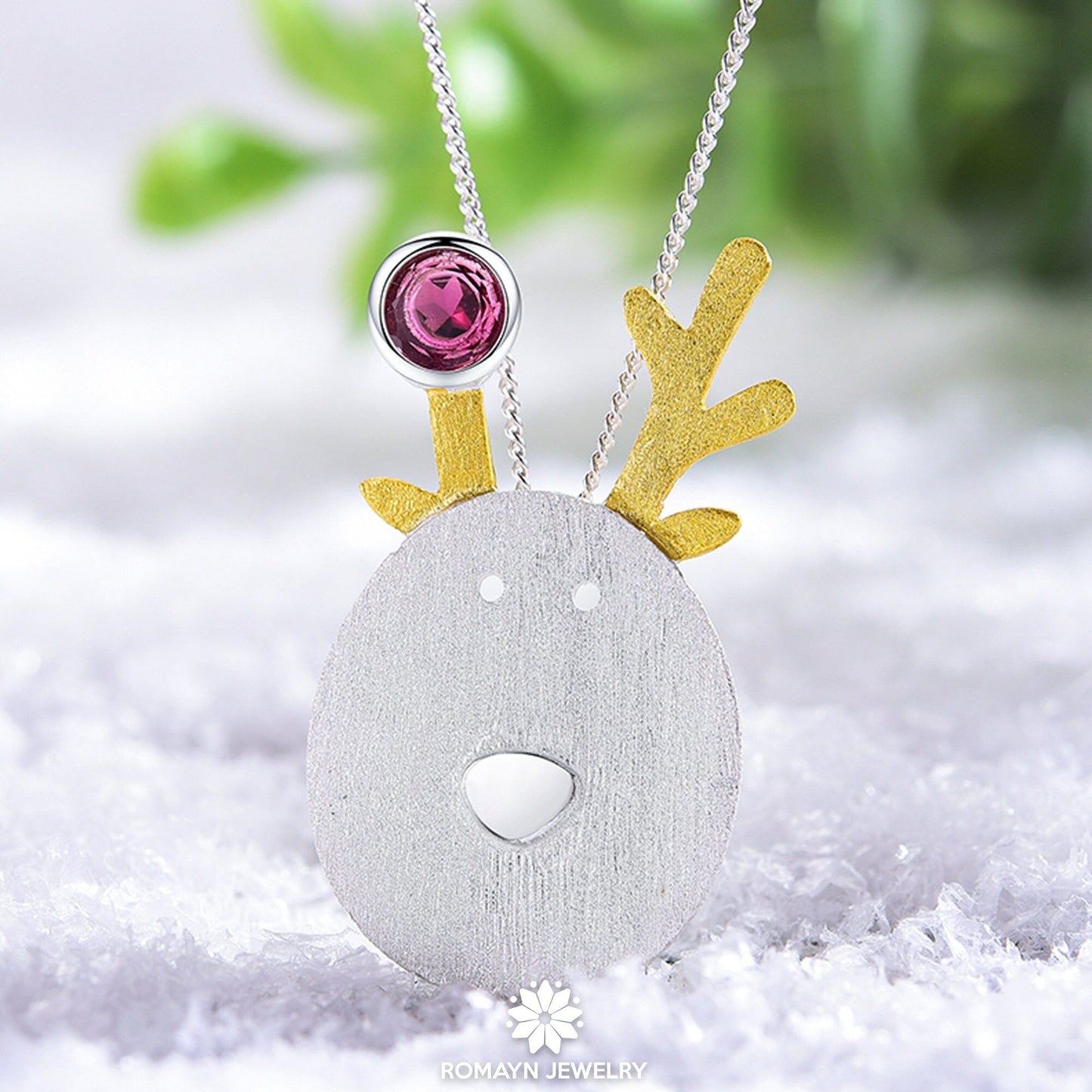 Christmas Deer Necklace