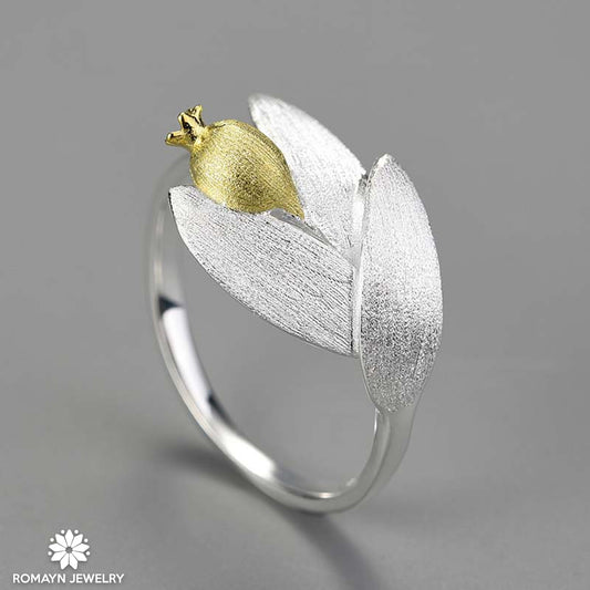 Pomegranate Sterling Silver Ring