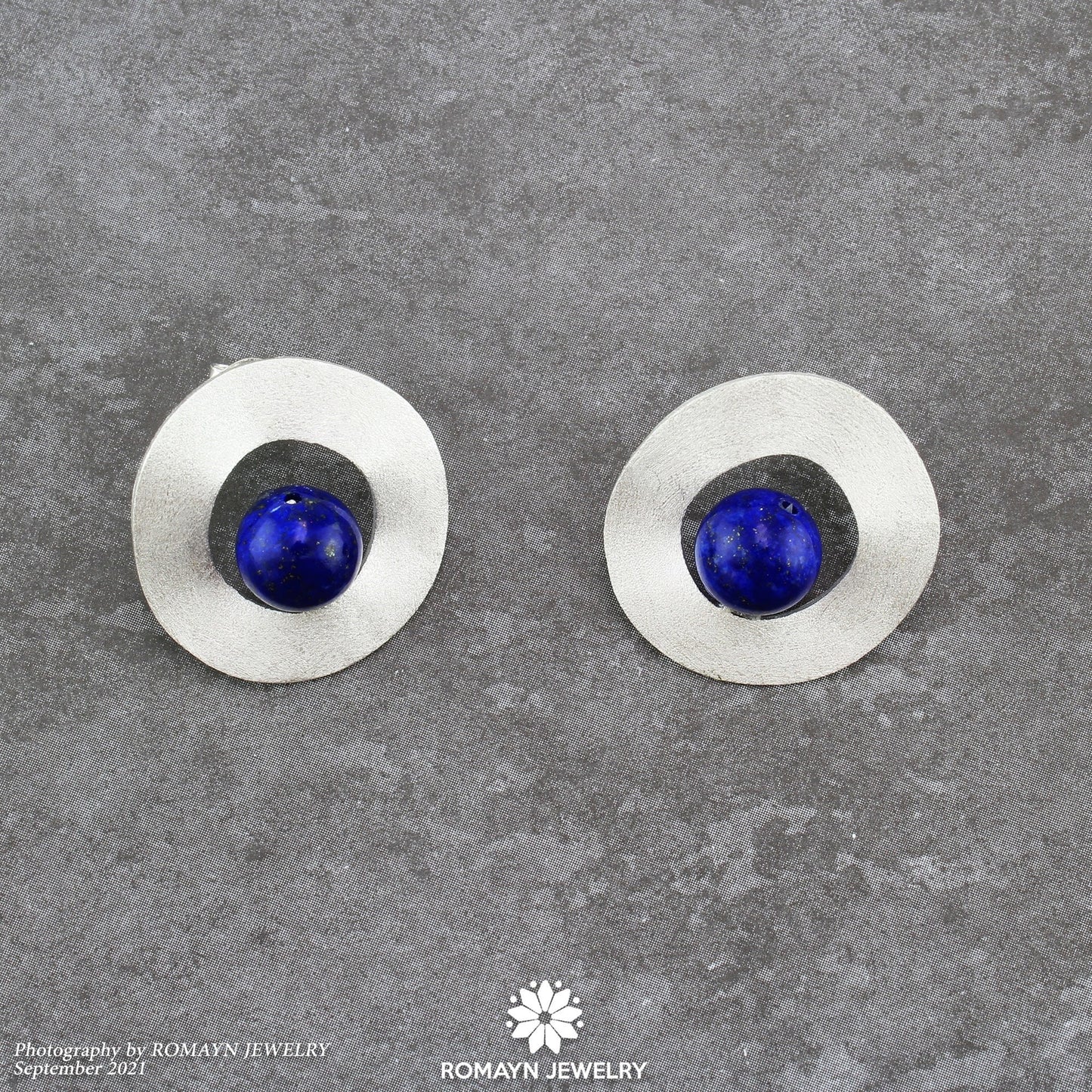 Uneven Lapis Lazuli Earrings