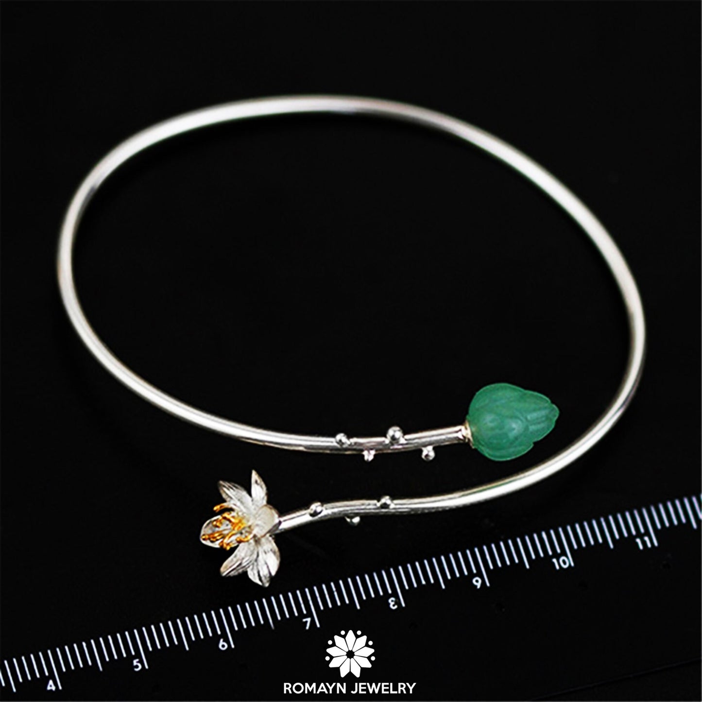 Lotus Flower Bangle