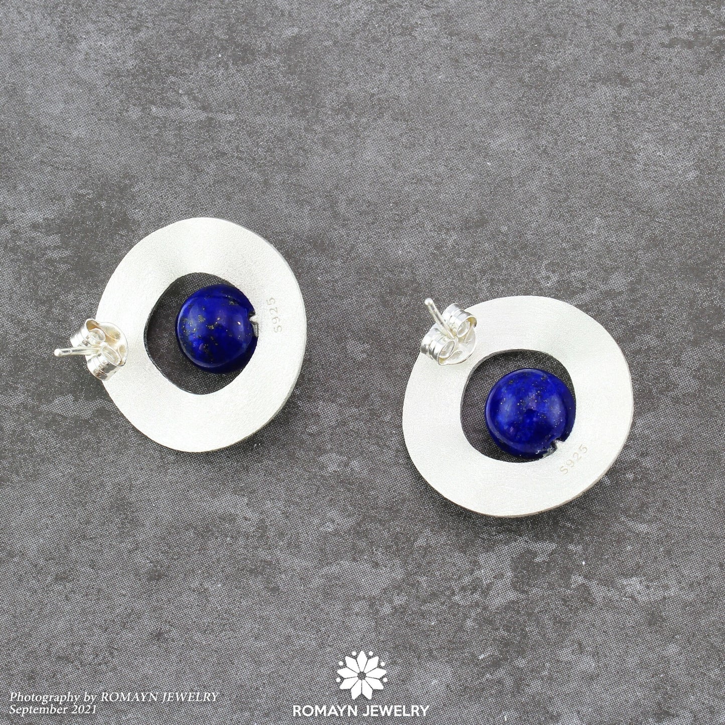 Uneven Lapis Lazuli Earrings