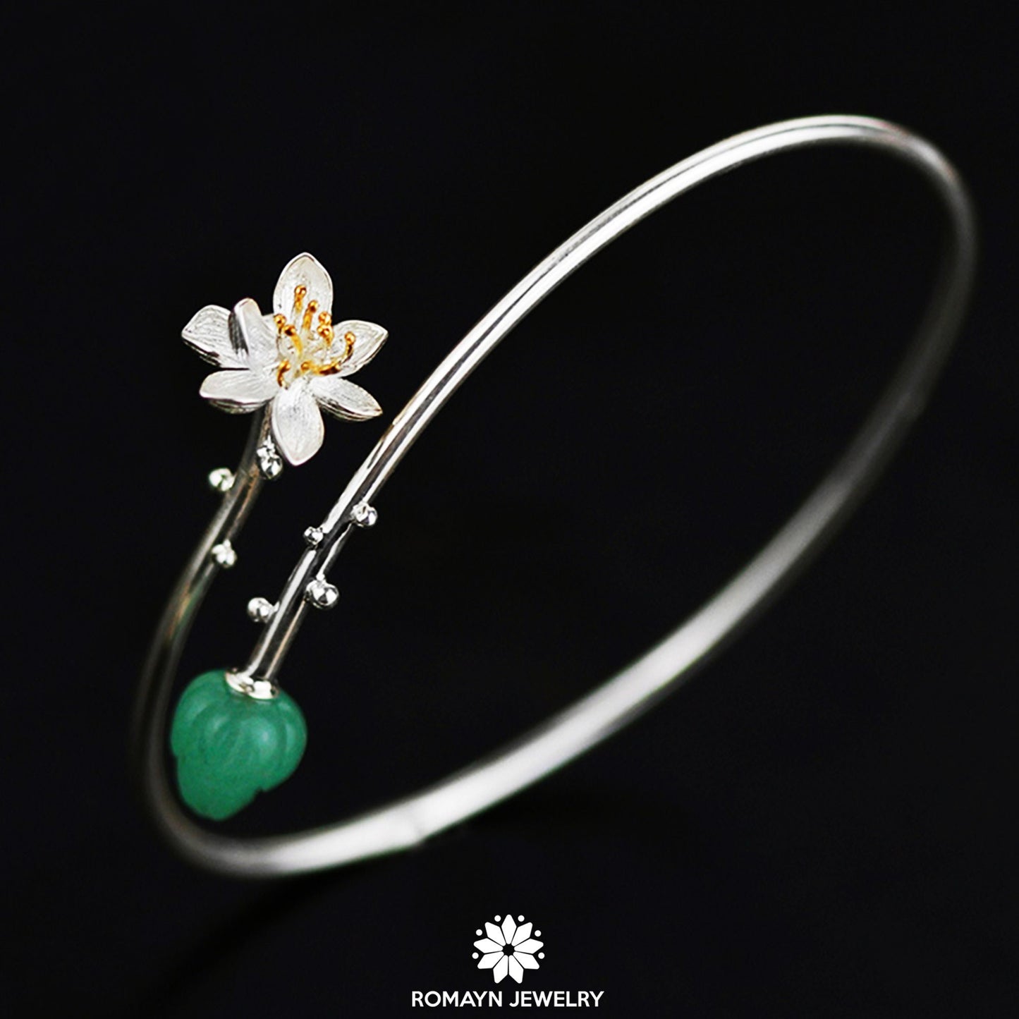 Lotus Flower Bangle