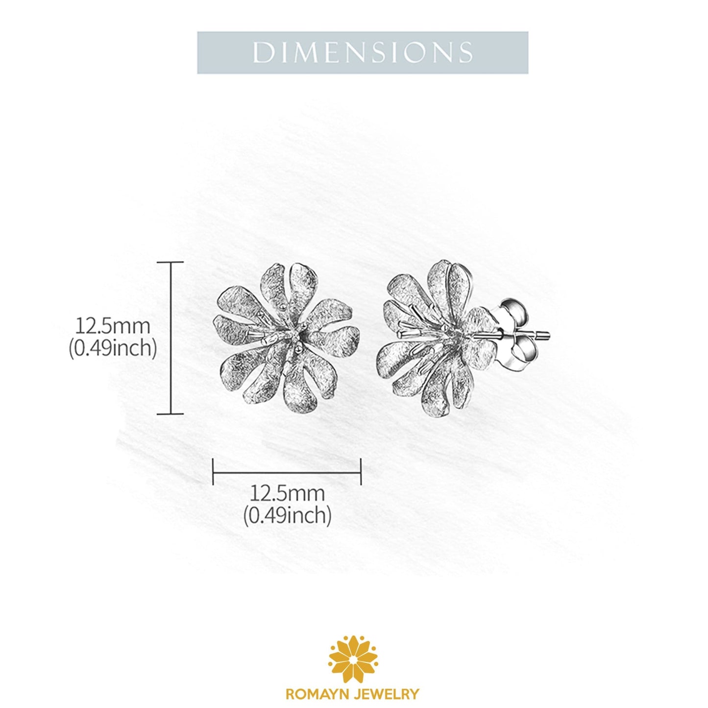 Wild Rose Flower Earrings