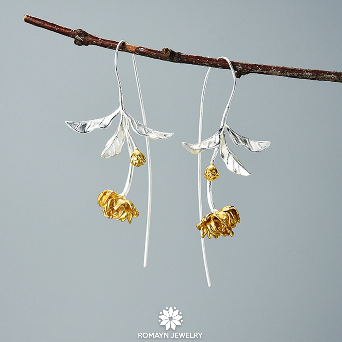 Begonia Flower Earrings