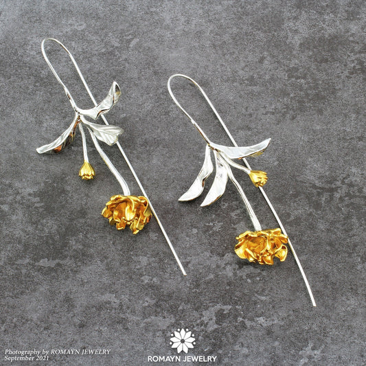 Begonia Flower Earrings