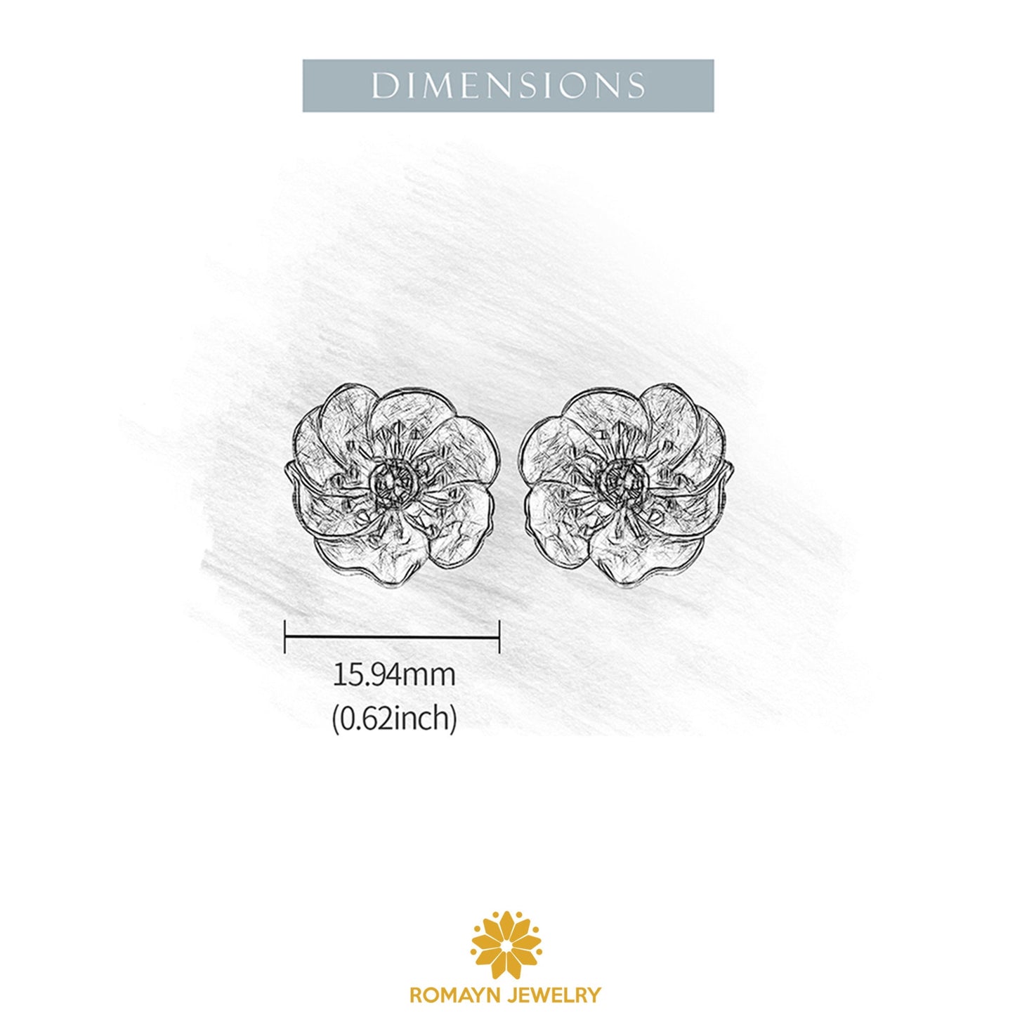 Anemone Flower Topaz Earrings