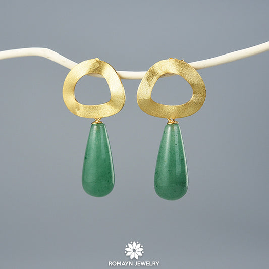 Uneven Lapis Lazuli Earrings